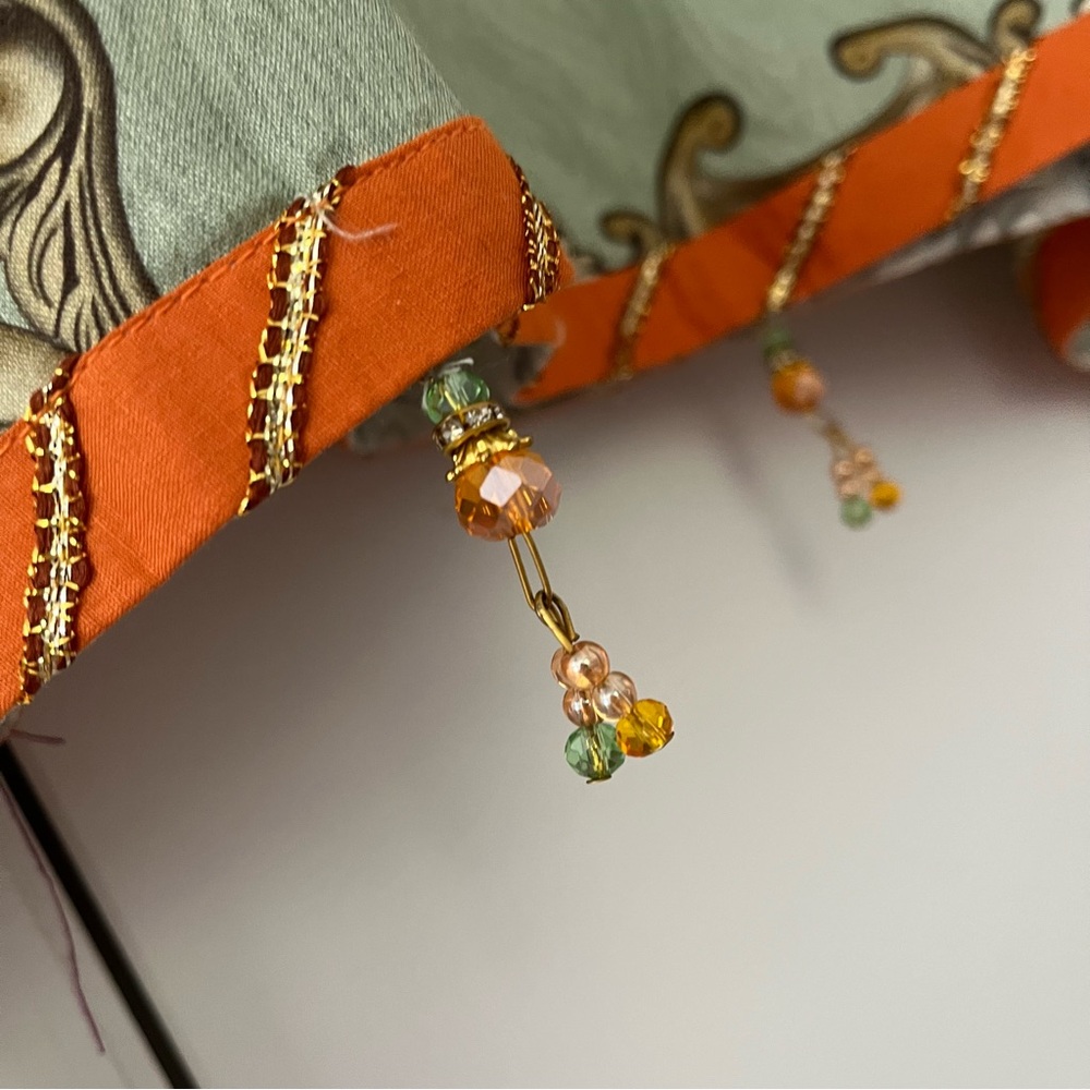 Salwar Kameez in Sage Green and Orange - Picture 6 of 12
